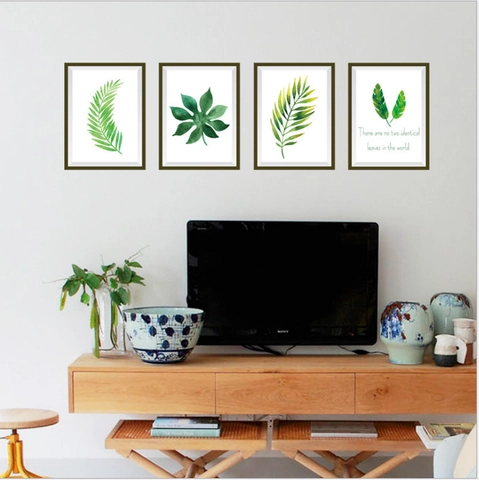 Noords Plantenbladeren Muurstickers Afneembare PVC Waterdicht Bloemen Muurdecoratie Voor Slaapkamer Woonkamer Keuken Huis