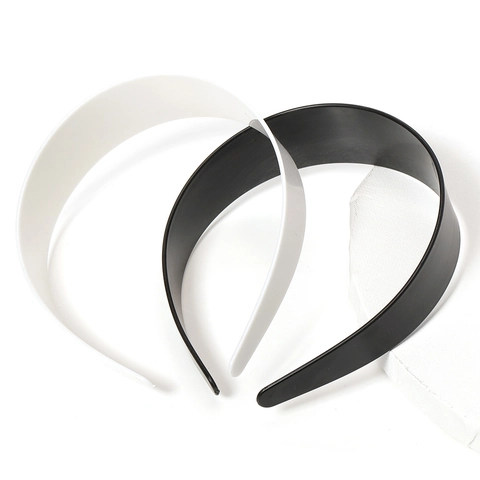 Minimalist Wide Plastic Hairbands Solid Color Matte Base DIY Hair Accessories For Women Girls Simple Fashion Daily Headbands