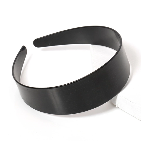 Base per Cerchietto in Plastica Minimalista per Creazione Gioielli Fai da Te Tinta Unita Nero Bianco Superficie Liscia Materiale Accessori Capelli