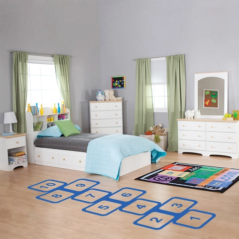 Pegatinas de Suelo Juego de la Rayuela Para Habitación Infantil Números 1-10 PVC Impermeable Calcomanías de Pared Decoración