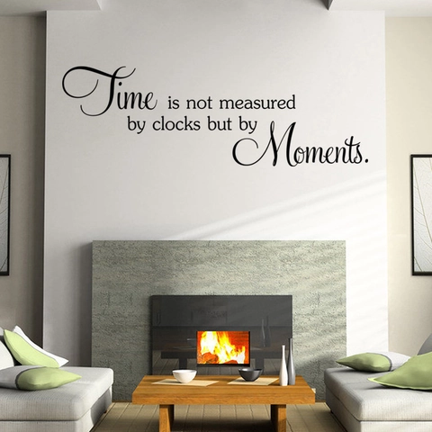 Inspirational Time Quote Wall Sticker Removable PVC Art Decal Home Decor For Living Room Bedroom Office Artistic Decal