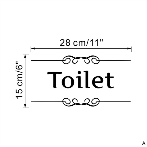 Room Identification Sign Wall Sticker PVC Waterproof Removable Door Decal Toilet Laundry Room Beauty Room Bathroom Lettering