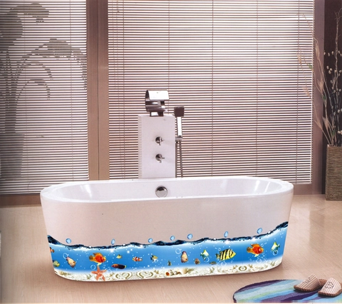 Abziehbarer Unterwasserwelt PVC Wandaufkleber Meeresfische Koralle Seestern Für Badezimmer Kinderzimmer Heimdekoration Aufkleber