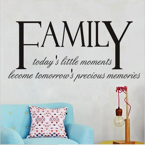 Vinilo Decorativo Frases Familia Today's Little Moments Become Tomorrow's Precious Memories PVC Removible Impermeable Hogar