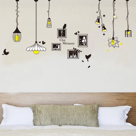 Vinilo de Pared Silueta de Araña PVC DIY Letras Our Memory Calcomanía para Sala de Estar Dormitorio Decoración