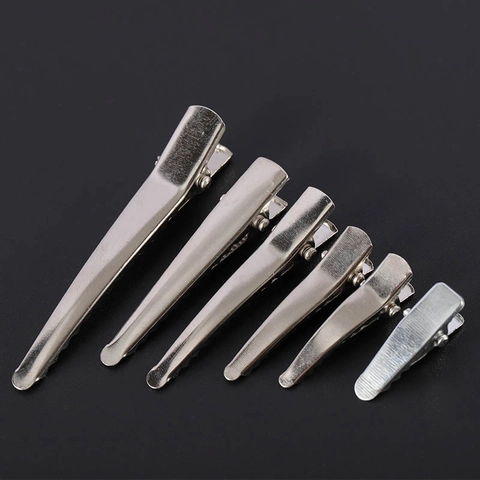 Silver Iron Alligator Hair Clip Base Pointed Duckbill Hairpin For DIY Bow Making Girls Kids Hair Accessory Findings