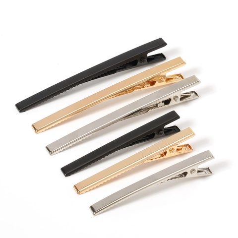 Pinzas para el Cabello de Pico de Pato de Aleación de Zinc Mujer Galvanizado Accesorios de Peluquería DIY Oro Plata Negro Joyería