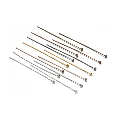 Copper Ball Head Pins DIY Jewelry Making Findings Beading Supplies For Handmade Earrings Bracelet Necklaces Accessories