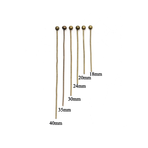 Copper Ball Head Pins DIY Jewelry Making Findings Beading Supplies For Handmade Earrings Bracelet Necklaces Accessories
