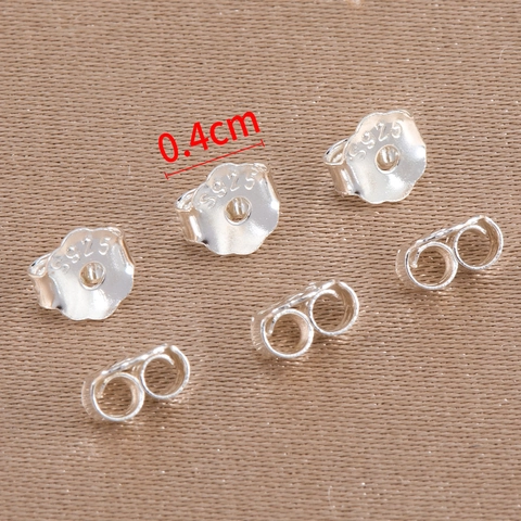 925 Sterling Silber Schmetterling Ohrringrücken Und Flache Pad Ohrstecker DIY Schmuckherstellung Zubehör
