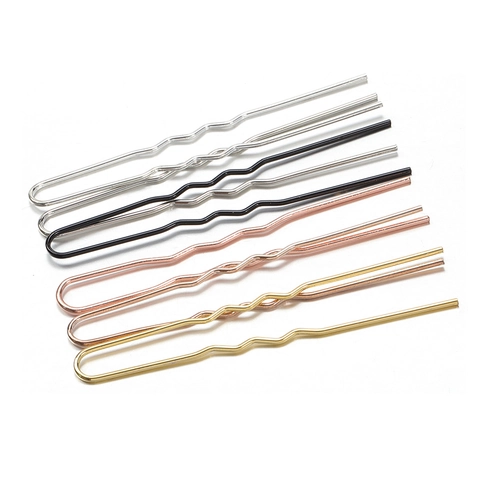 Professionele Metalen U-Vormige Golvende Haarspelden Voor Vrouwen Styling Accessoires IJzerlegering Knot Clips Goud Zilver Zwart