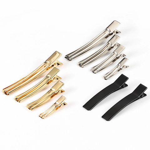 Metal Duckbill Hair Clips For DIY Hair Accessories Zinc Alloy Alligator Hairpins For Girls Women Hair Styling Base Accessories