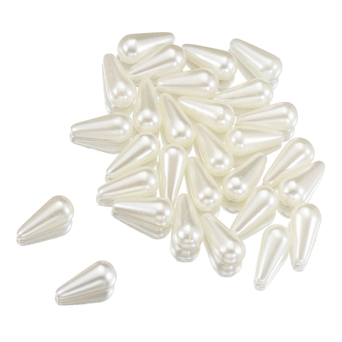 Teardrop Artificial Pearl Beads For DIY Jewelry Making Water Drop Teardrop Plastic Beads For Hair Accessories Handcraft Decoration