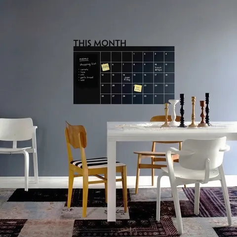 Monatsplaner Wandtattoo PVC Tafel Kalender Abnehmbar Wasserdicht Wiederverwendbar Aufkleber Haus Büro Schule Dekoration