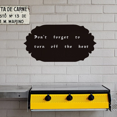 Adhesivo de Pared de Pizarra de PVC Removible Borde Ondulado Irregular Calcomanía para Cocina Oficina Hogar Tablero de Notas