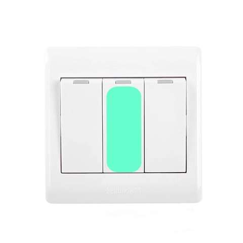 Lichtgevende Muur Schakelaar Sticker PVC Glow In The Dark Fluorescerend Groen Waterdicht Zelfklevend Nachtmarkering Stickers Voor Huis