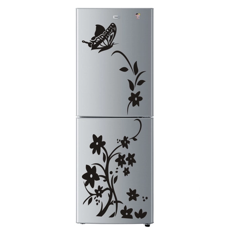 Butterfly Flower Vine Wall Sticker Removable PVC Waterproof Refrigerator Decal DIY Home Decor Mural For Living Room Kitchen