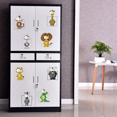 Abnehmbare Cartoon Tiere Wandtattoos Für Kinderzimmer Schlafzimmer PVC Wasserdicht Dekorative Wandaufkleber DIY Home Dekoration
