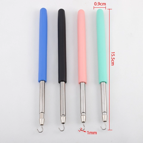 Portable Bracelet Fastener Helper Tool Plastic Handle Metal Telescopic Hook Jewelry Assistant Accessory For Women Daily Jewelry Fastening