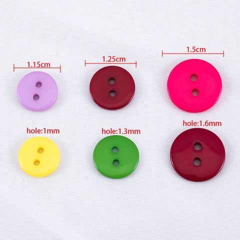 Colorful Resin Round Bread Buttons Two Hole Design For DIY Crafting Sewing Clothing Decoration Vibrant Multi Color Fasteners