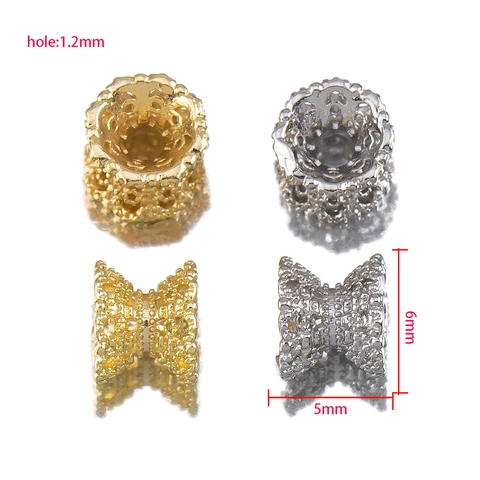 14K Vergoldet Hohl Taille Zwischenperlen Kupfer Metall Blumenkappe Perlen Für DIY Schmuckherstellung Armband Halskette Zubehör Bastelkomponenten