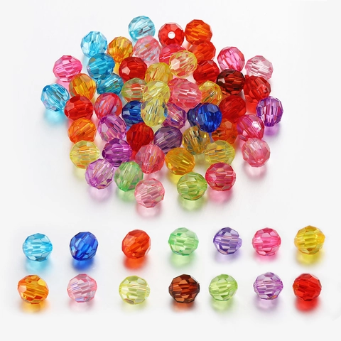 Facettierte Acryl Kunststoff Lose Perlen Geometrische Rhombus Abstandsperlen Für Handgemachte DIY Halskette Armband Schmuckherstellung