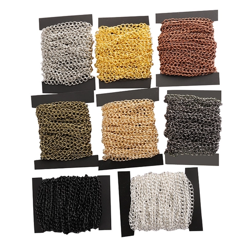 Iron Metal Chain Spool For DIY Jewelry Making Necklace Bracelet Anklet Craft Cable Link Multi Color Metal Spool Handmade Accessories