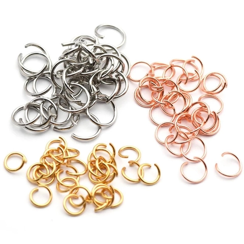 Stainless Steel Open Jump Rings For Jewelry Making DIY Handmade Accessories Gold Silver Rose Gold Plated Round Connectors