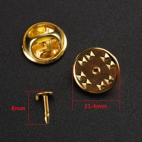 Copper Metal Butterfly Clutch Pin Backs Tie Tacks For DIY Jewelry Making Brooch Badge Accessory Gold Silver Bronze Black