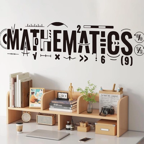 Mathematik Wandaufkleber Schwarz PVC Pädagogisches Wandtattoo Mathematische Symbole Klassenzimmer Arbeitszimmer Büro Wanddeko