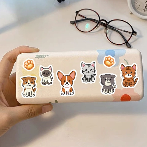 Cartoon Tiere Wandaufkleber PVC DIY Katze Hund Pfotenabdruck Abnehmbare Aufkleber Für Wohnzimmer Kinderzimmer Deko