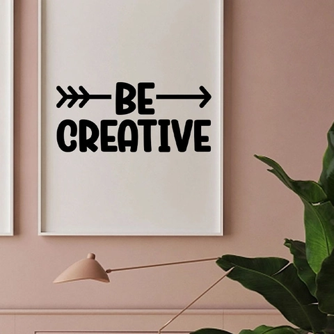 Be Creative Englische Buchstaben Wandtattoo Minimalistisch Schwarz PVC Vinyl Aufkleber Für Wohnzimmer Schlafzimmer Wanddeko