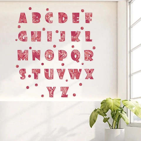 Alphabet Wandaufkleber Englische Buchstaben DIY PVC Wandtattoo Für Kinderzimmer Kindergarten Klassenzimmer Dekoration