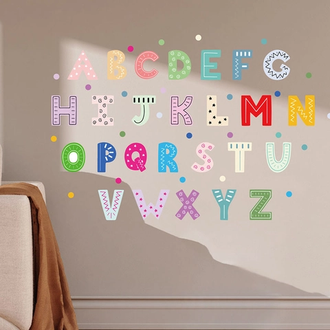 Alphabet Wandaufkleber Englische Buchstaben DIY PVC Wandtattoo Für Kinderzimmer Kindergarten Klassenzimmer Dekoration