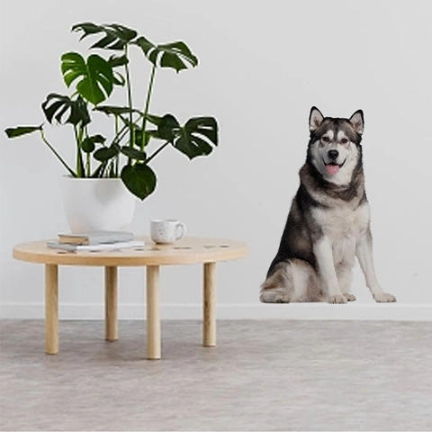 3D Realistische Hunde Wandaufkleber Süße Golden Retriever Husky Welpen DIY Selbstklebende PVC Aufkleber Für Wohnzimmer Wanddeko