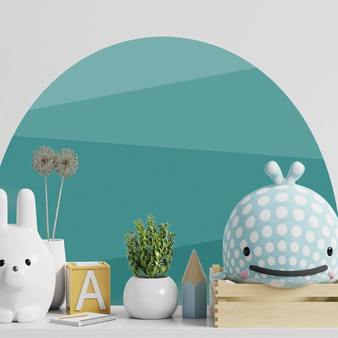 Adhesivo de Pared de PVC de Semicírculo Bohemio Minimalista Mural de Arco Geométrico Moderno para Decoración de Sala y Dormitorio
