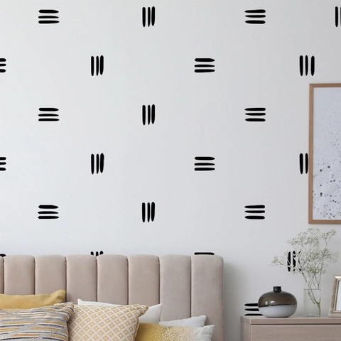 Minimalistische Schwarze Linien Wandaufkleber Nordische Geometrische PVC Aufkleber Selbstklebend Wandkunst Für Wohnzimmer