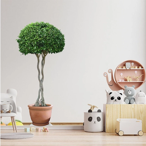 Modernes Grünes Topfpflanze PVC Wandtattoo DIY Botanisches Blatt Aufkleber Für Wohnzimmer Schlafzimmer Home Dekoration Wandbild