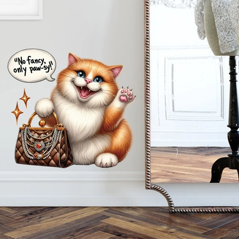 Lustige Cartoon Katze Wandaufkleber Abnehmbare PVC Tier Aufkleber Für Wohnzimmer Schlafzimmer Küche Haus DIY Kunst Dekoration