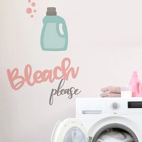 Cartoon Waskamer Muurstickers Verwijderbare PVC Humoristische Zin Muurstickers Voor Thuis Badkamer Decoratie Wasiconen