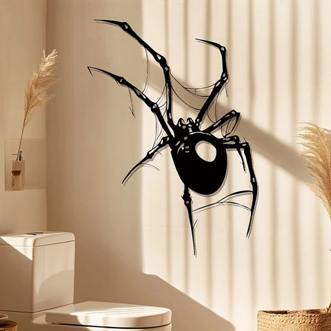 Halloween Spider Wall Sticker Large Black Removable PVC Self Adhesive Decal For Living Room Bedroom Bathroom Decor