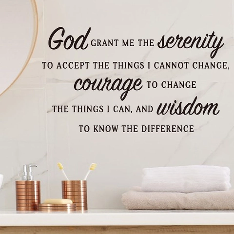 Calcomanías Pared Inspiradoras Baño Removible PVC Serenity Prayer Splish Splash Frase Mural Decoración del Hogar