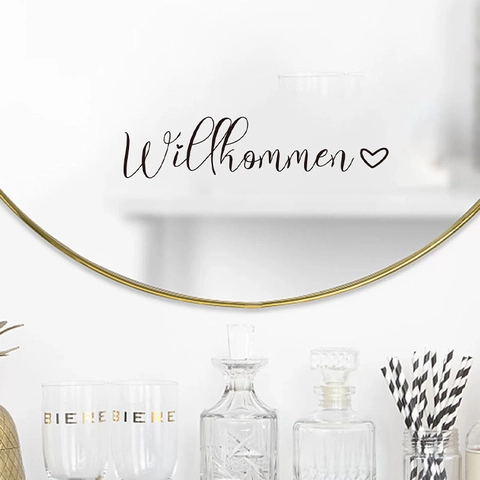 Minimalistischer Schwarzer Englischer Zitat Wandsticker Abnehmbares Spiegel-Dekor Für Badezimmer Toilettendekoration Wasserdichte Wandkunst