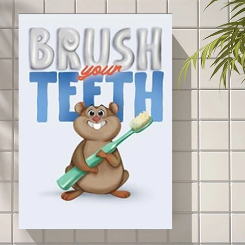 Pegatinas de Pared de Baño de Animales de Dibujos Animados Removibles para Habitación Niños PVC Lavarse las Manos Decoración