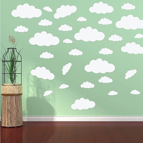 Weiße Wolken Wandaufkleber DIY Abnehmbare PVC Selbstklebende Wandtattoos Für Kinderzimmer Nordic Style Home Decor