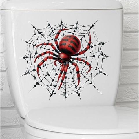 Adesivo da Parete Halloween 3D PVC Rimovibile Autoadesivo Ragno Bocca Libro Magico Decorazione Per Bagno Soggiorno