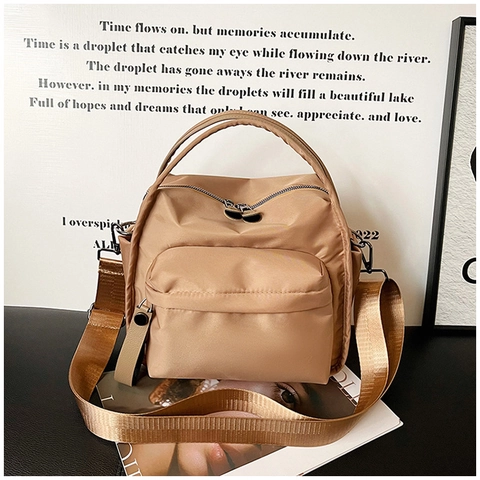 Borsa a Tracolla in Pelle PU di Grande Capacità per Donna Moda Minimalista Handbag Casual Crossbody Borsa Tinta Unita