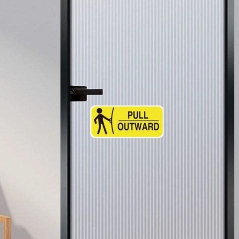 Zelfklevende Deur Push Pull Sign Stickers Waterdicht PVC Richtingstickers Voor Glas Kantoor Zakelijk Thuis Ingang Labels