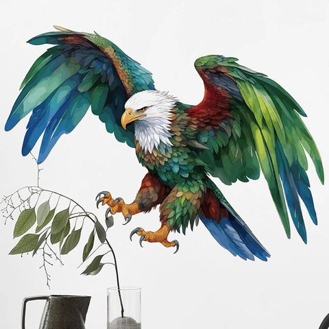 Bunter Adler Wandtattoo Wasserdicht PVC Selbstklebend Aufkleber Für Wohnzimmer Schlafzimmer Büro Home Decor Kunst Wandbild