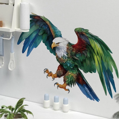 Bunter Adler Wandtattoo Wasserdicht PVC Selbstklebend Aufkleber Für Wohnzimmer Schlafzimmer Büro Home Decor Kunst Wandbild